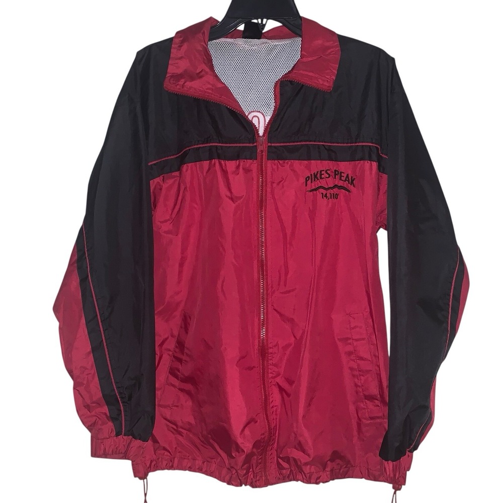 Pikes Peak Colorado Full Zip Windbreaker Jacket Men's S Mesh Lined‎ Pockets EUC